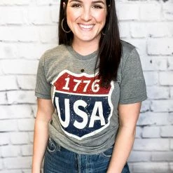 Texas True Threads Graphic Tees & Tanks USA 1776 Tee