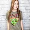 Texas True Threads Callie's Heart On Fire Tee Small