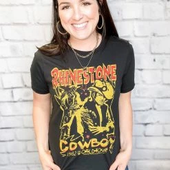 Country Deep Graphic Tees & Tanks Rhinestone Tee