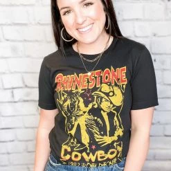 Country Deep Graphic Tees & Tanks Rhinestone Tee