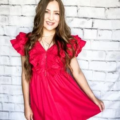 Entro Small The Dianne Dress- Red