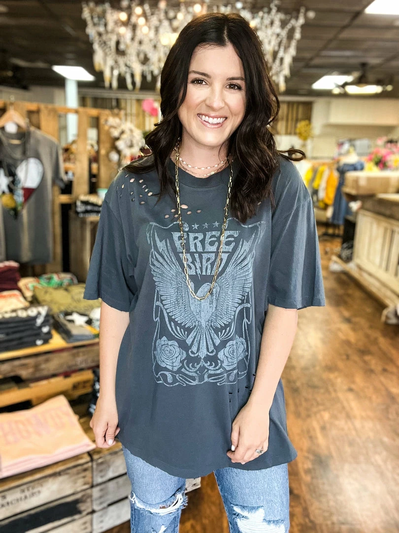 Zutter Free Bird Vintage Oversized Tee 6 Zutter Free Bird Vintage Oversized Tee