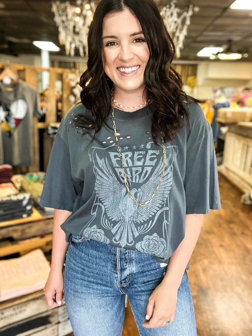 Zutter Free Bird Vintage Oversized Tee 7 Zutter Free Bird Vintage Oversized Tee