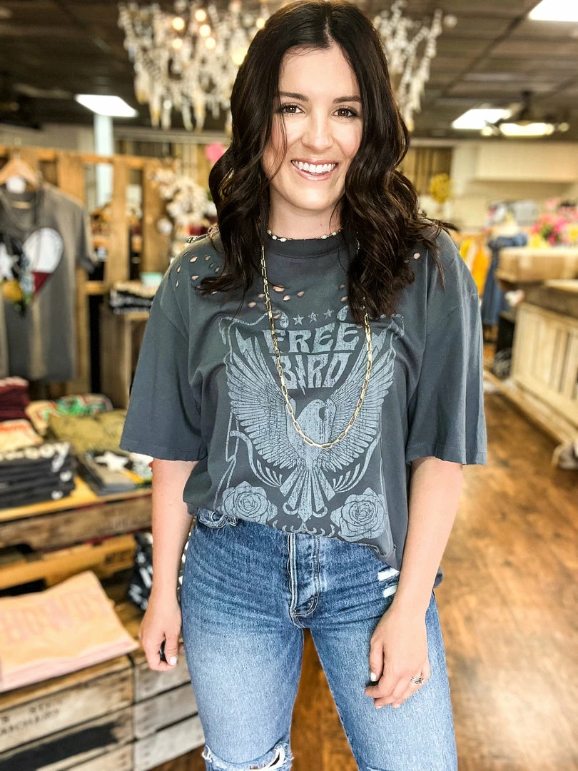 Zutter Free Bird Vintage Oversized Tee 4 Zutter Free Bird Vintage Oversized Tee