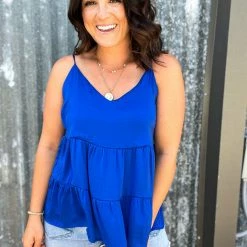 Ee.some Tiered V Neck Tank