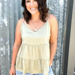 Ee.some Tiered V Neck Tank