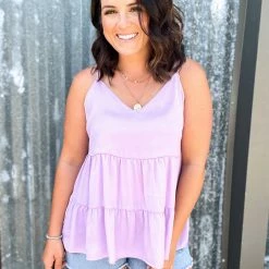 Ee.some Tiered V Neck Tank