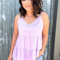 Ee.some Tiered V Neck Tank