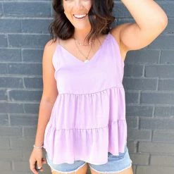 Ee.some Tiered V Neck Tank