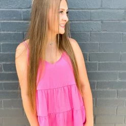 Ee.some Tiered V Neck Tank