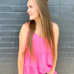 Ee.some Tiered V Neck Tank