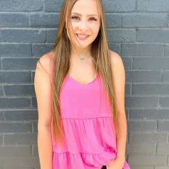 Ee.some Tiered V Neck Tank