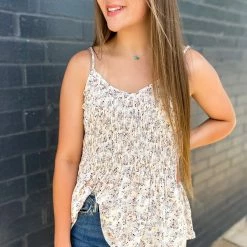 Doe & Rae Small The Smocked Tank