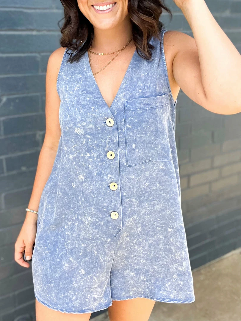 Entro Small The Little Denim Romper 4 Entro Small The Little Denim Romper