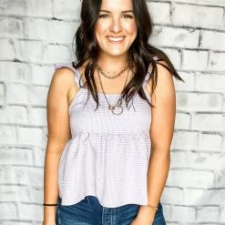 Peach Love California The Gingham Tank