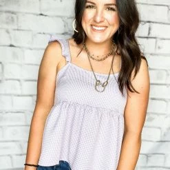 Peach Love California The Gingham Tank