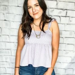 Peach Love California The Gingham Tank