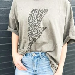 Easel Large The Distressed Lightning Tee