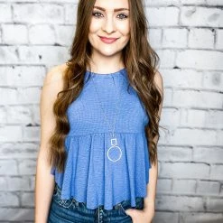 Peach Love California Large The Woven Peplum Top