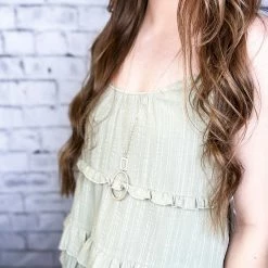 Peach Love California Large The Tiered Ruffle Tank