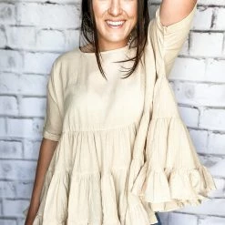 Easel The Cotton Ruffle Top