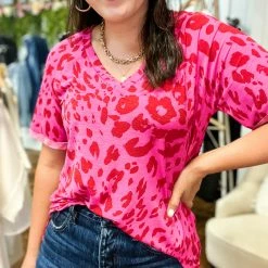 Jodifl The V Neck Leopard Top
