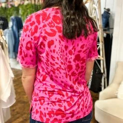 Jodifl The V Neck Leopard Top