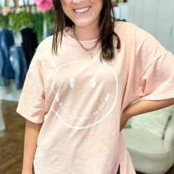 Peach Love California The Smiley Tee