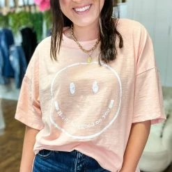 Peach Love California The Smiley Tee