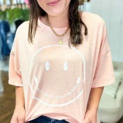 Peach Love California The Smiley Tee