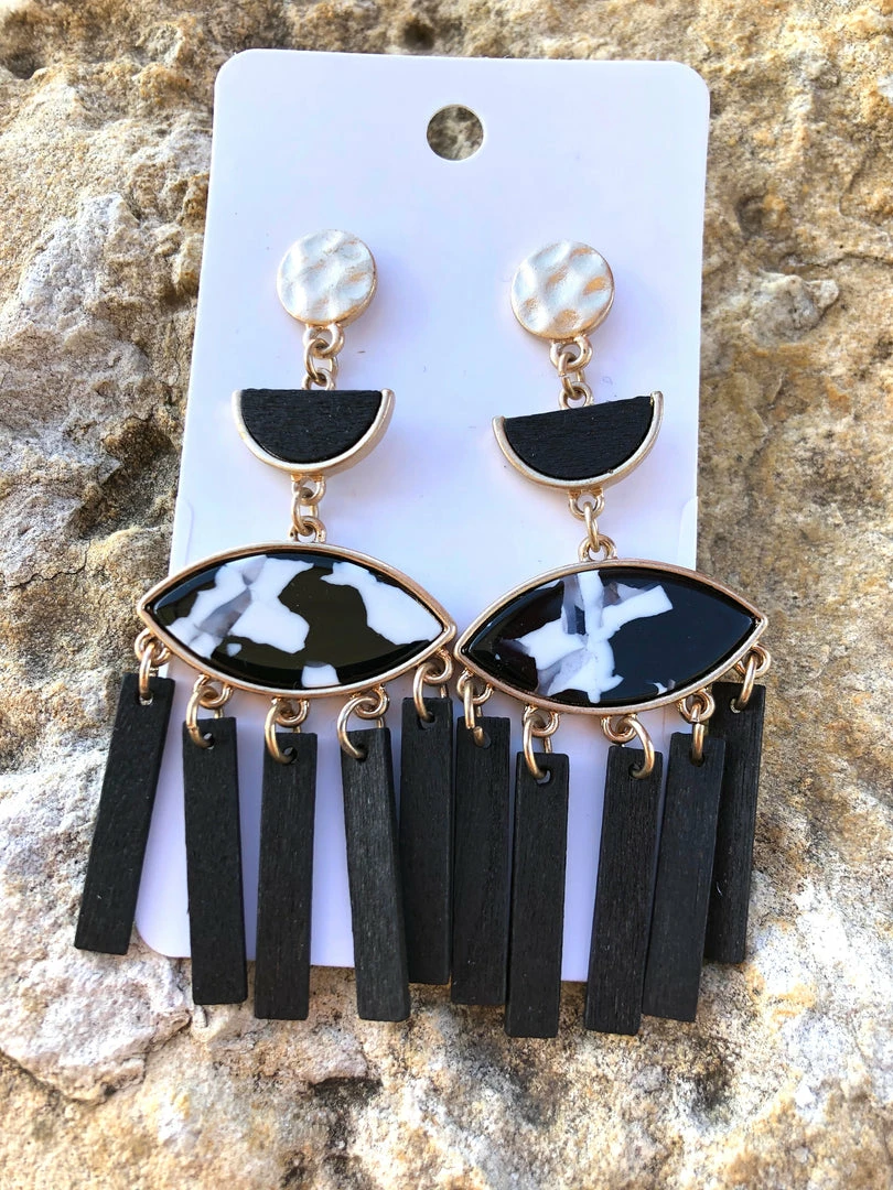 Southern Honey Boutique Jewelry The Black Tassel Earrings 3 Southern Honey Boutique Jewelry The Black Tassel Earrings