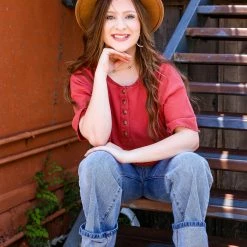 Ee.some The Kailey Button Top 15 Ee.some The Kailey Button Top