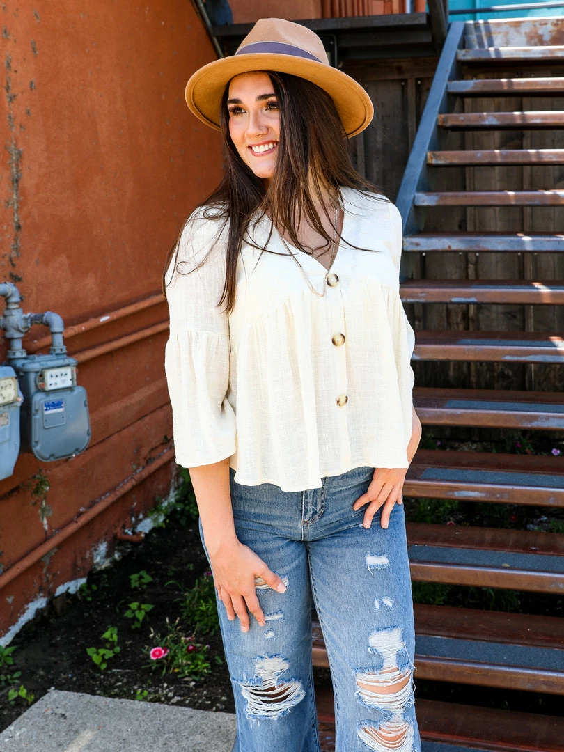 Ee.some The Flouncy Sleeve Top Medium 3 Ee.some The Flouncy Sleeve Top Medium