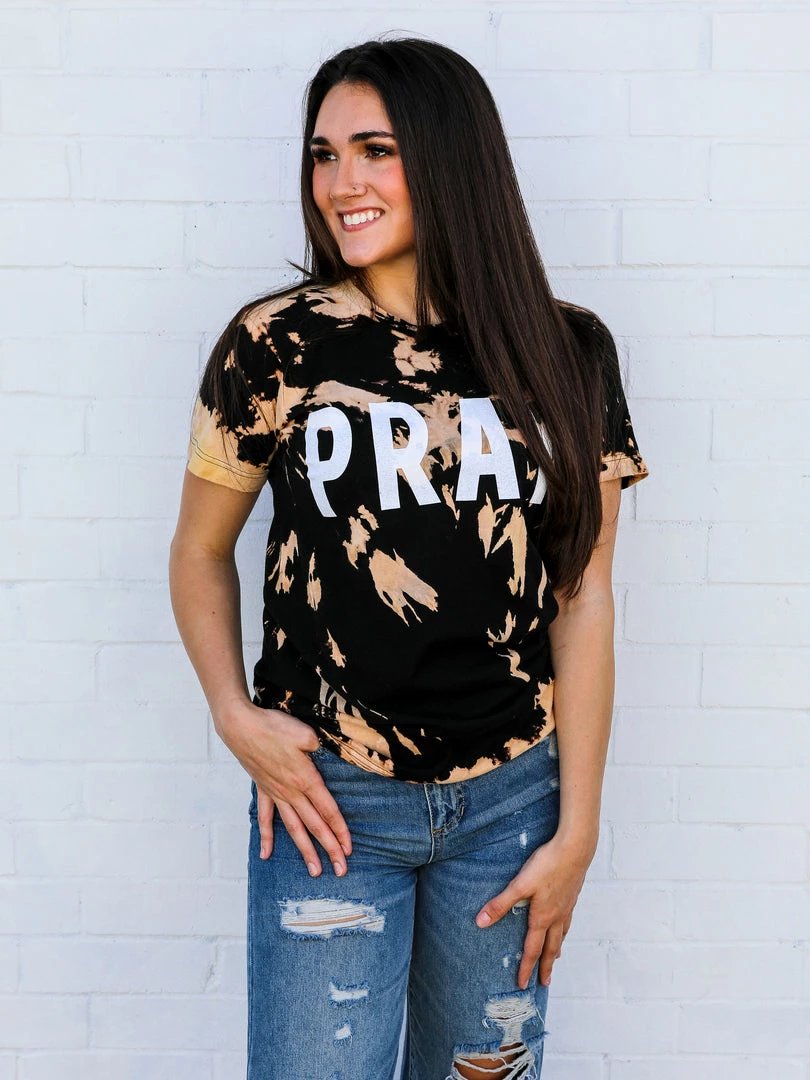 Crazy Cool Threads Pray Bleached Tee 4 Crazy Cool Threads Pray Bleached Tee
