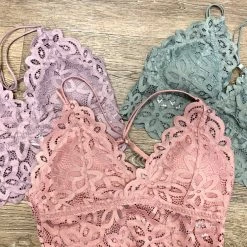 Trend Notes Floral Crochet Lace Bralette Small