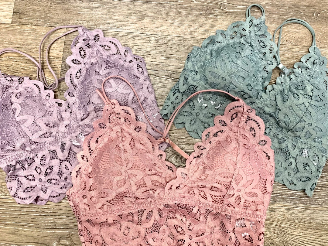 Trend Notes Floral Crochet Lace Bralette Small 3 Trend Notes Floral Crochet Lace Bralette Small